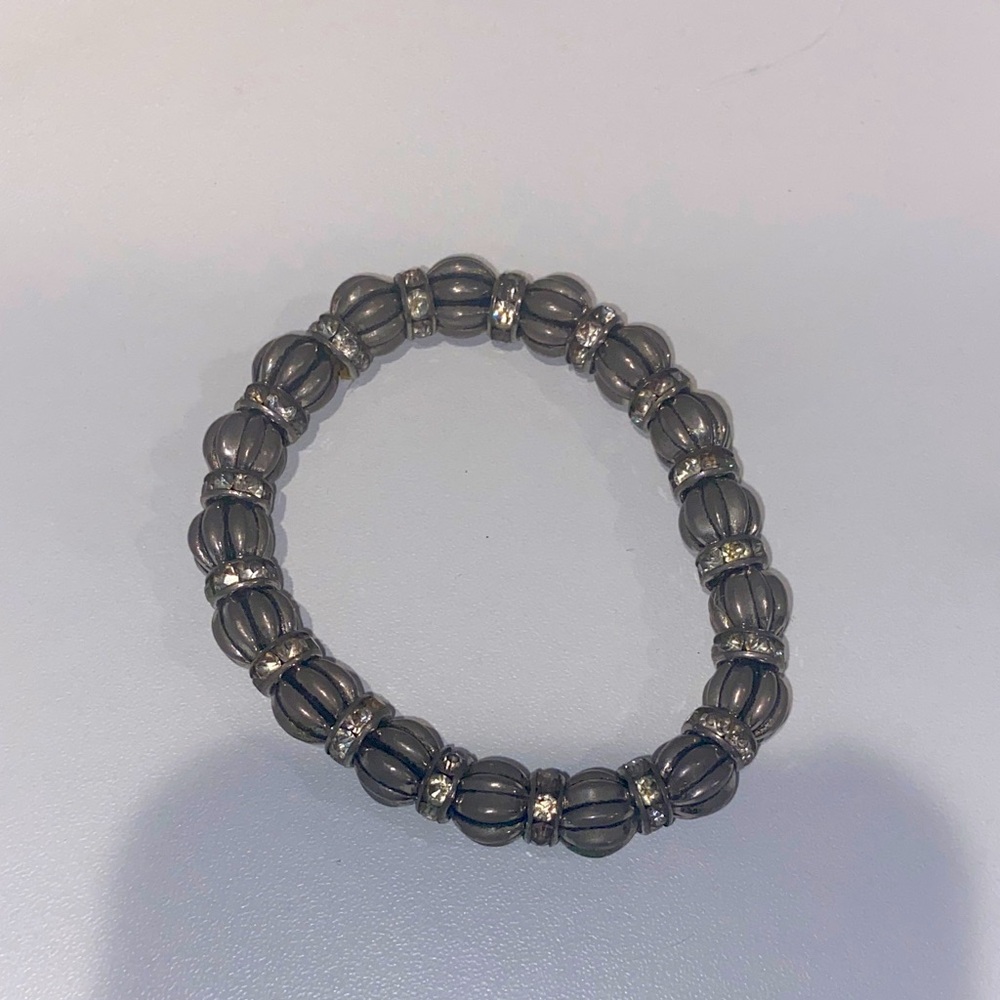 Elegant Silver Beaded Bracelet